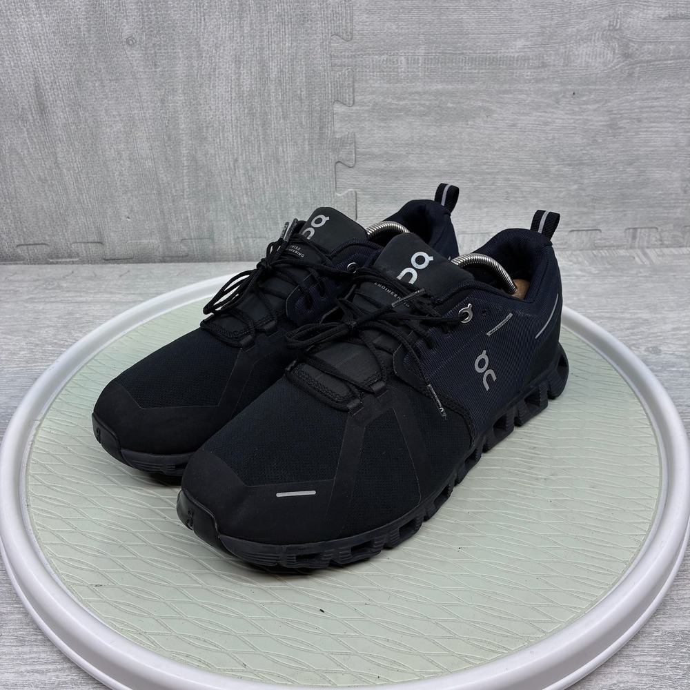 On Cloud 5 Waterproof Shoes Mens 12 Black Synthetic Running Sneakers 59.98842